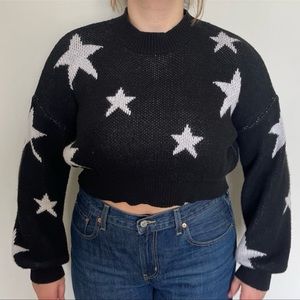 Cropped Starry Sweater